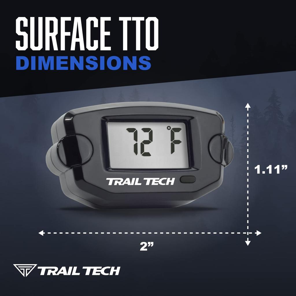 Trail Tech 742-EH1 Black TTO Temperature Digital Gauge 19mm Radiator