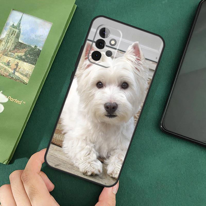 Westie Dog Soft Cover For Samsung Galaxy A54 A53 A73 A13 A71 A51 A14 A52 A32 A12 A22 A52S Back Case
