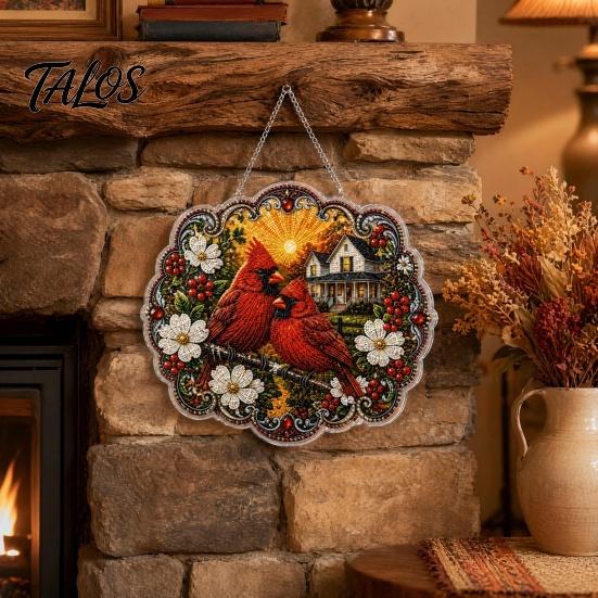 Vibrant Color Ornament Highland Cow Diamond Art Hanging Ornament, Sunflowers Decor, Creative Office Decorative Pendant Aesthetic for Home Bedroom