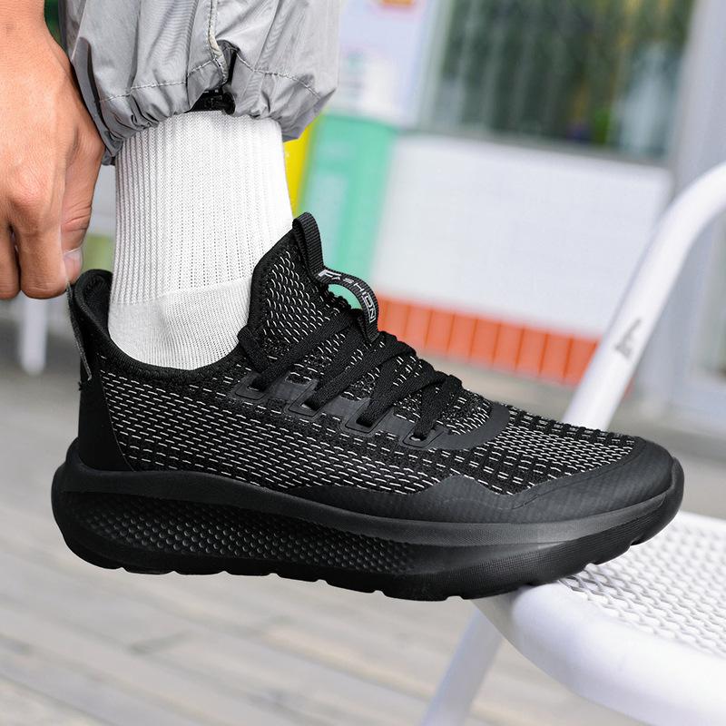 New Mesh Shoes Running Shoes Foot Chip Magnetic Shock Massage Shoes Vibration Couple Shoes One Foot Flying Knitting Shoes