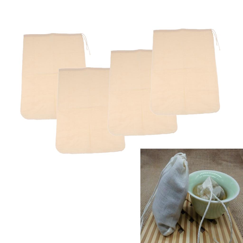 4Pcs 30x30cm Juice Reusable Mesh Strainer Filter Bag Multiple Usage