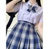 Grid Shaped High Waisted A- line Skirt Plaid High Waist Preppy Style A- line Skirt