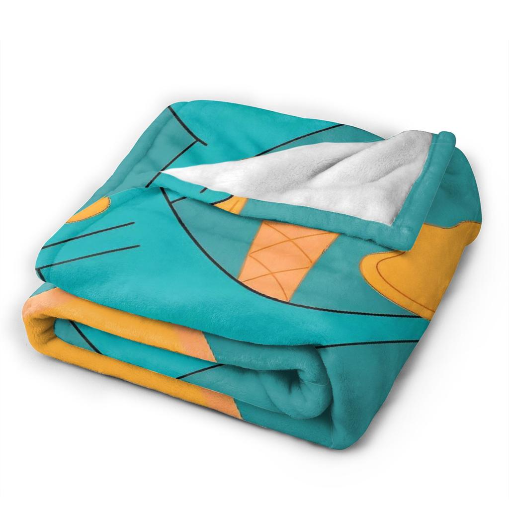 Perry the Platypus Blanket Quality Warm Soft Throw Blanket Autumn Boy Girl Couch Bed Funny Bedspread