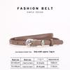 Women's Genuine Leather Fashion Belt - Versatile, Thin Cowhide Waistband for Suits & Dresses
