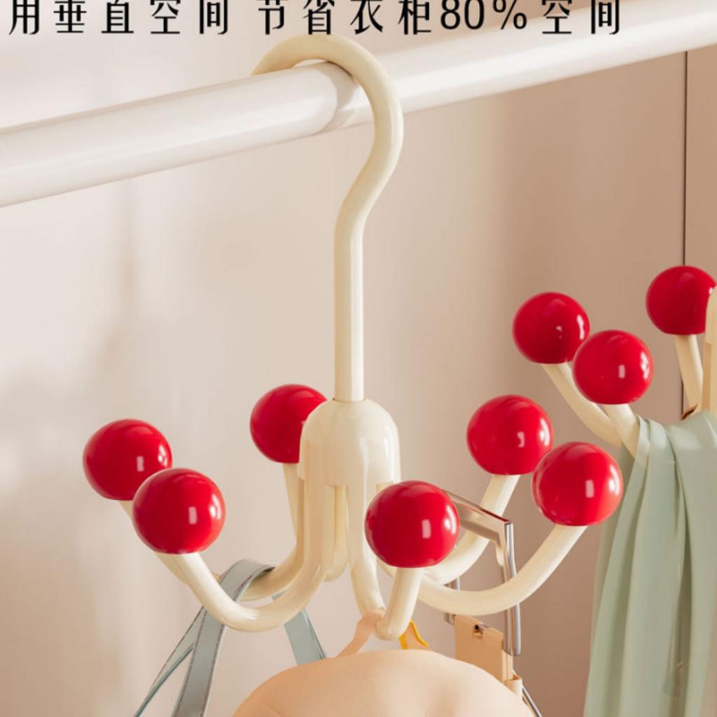 Dopamine Rotating Six Claw Hook Clothes And Underwear Storage Hook Multi Functional Required Home Organization Hook