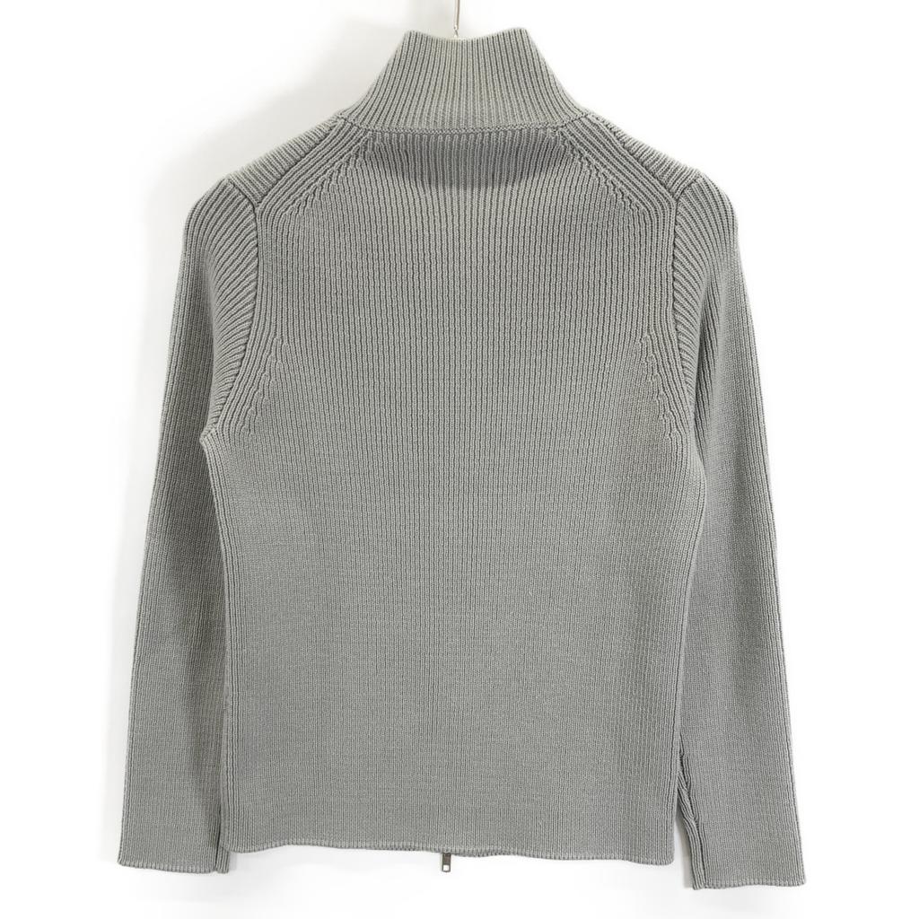 STONE ISLAND 45145180 Gray Zip-Up Knit tops S grayUsed