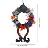 Halloween Wreath Gnome with Legs Front Door Ornament Pendant Hanging for Haunted House