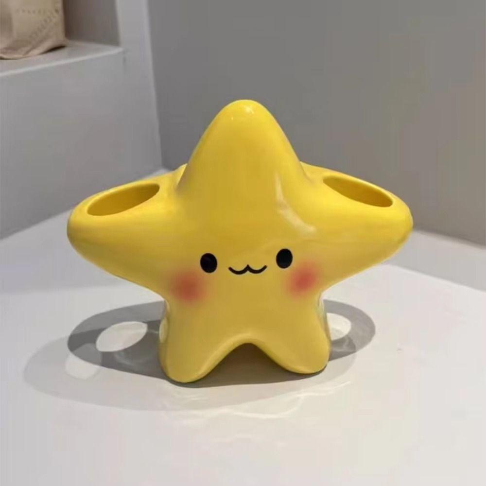 Cartoon Star Electric Toothbrush Holder Ceramic Toothpaste Rack New Toothbrush Storage Rack