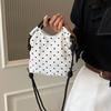 Drawstring Closure Polka Dot Shoulder Bag Nylon Female Tote Bag Crossbody Bucket Bag  Outdoor