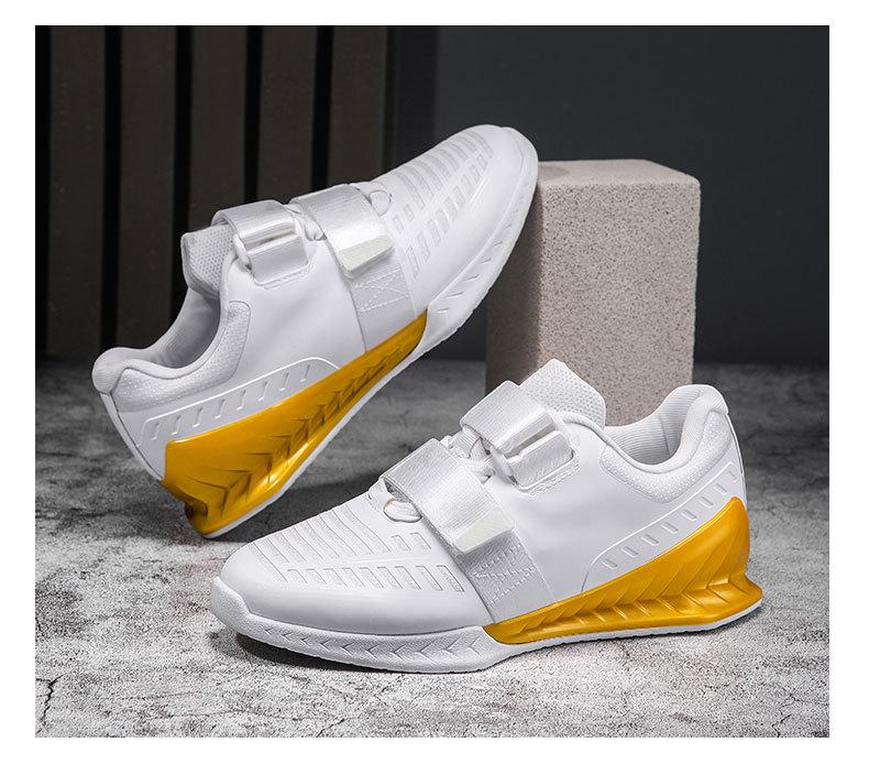 Herren Professionelle Silber Gewichtheberschuhe – Atmungsaktives Indoor-Fitnessstudio Kniebeugen-Trainingsschuhwerk