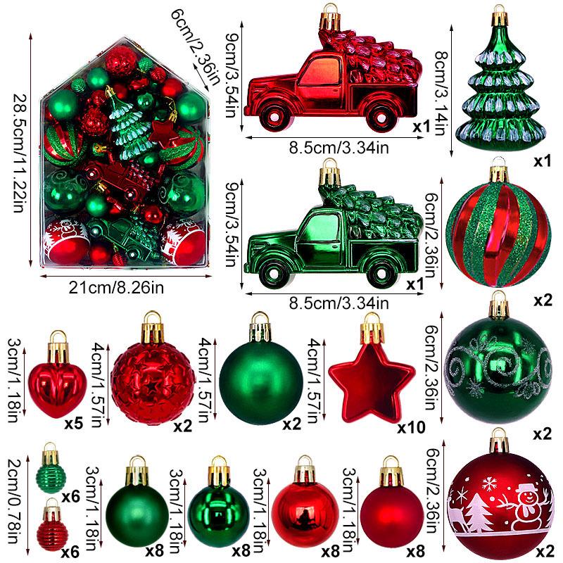 Unique Irregular-Shaped Painted Christmas Tree Ornaments Box