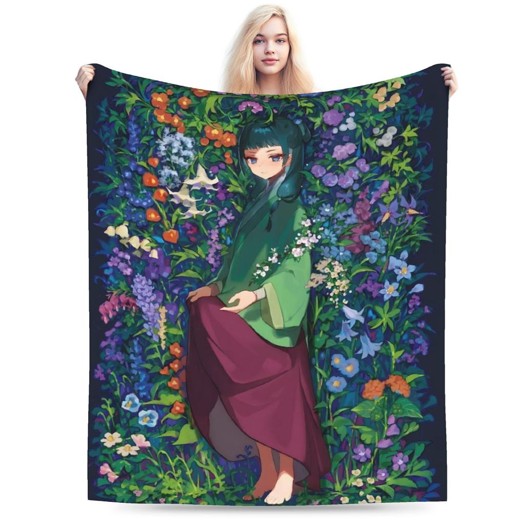 The Apothecary Diaries Anime Maomao Blanket Velvet Autumn/Winter Thin Throw Blankets for Bed Travel Bedding Throws