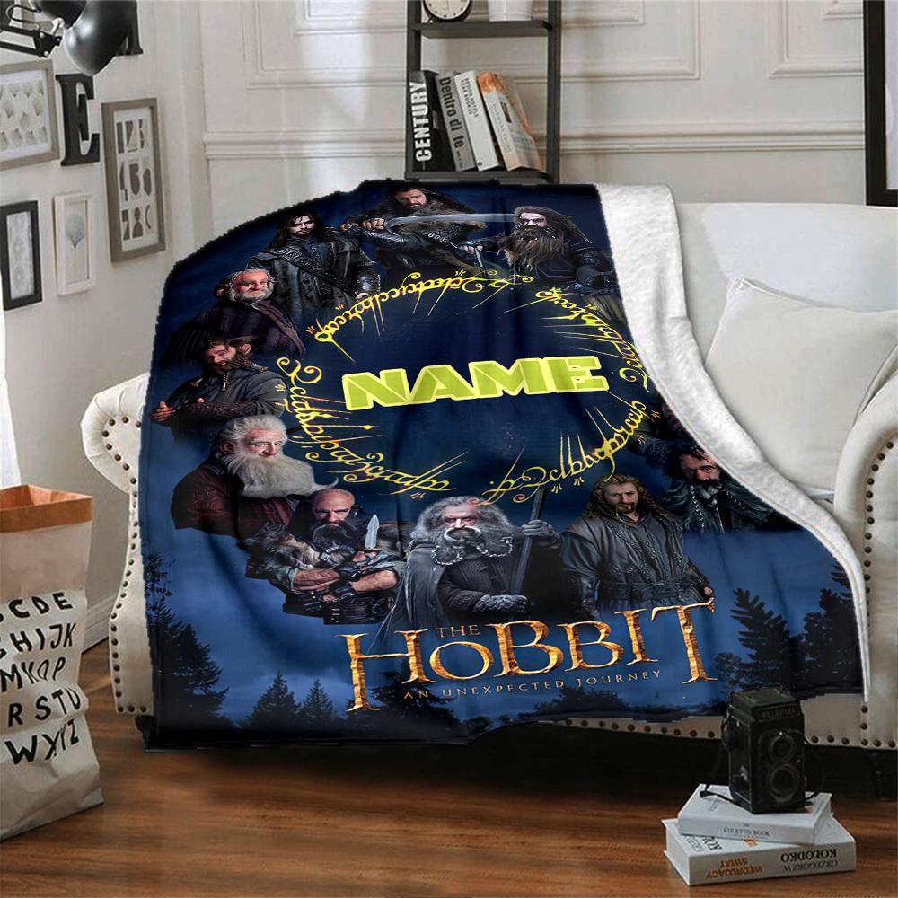 The Hobbit Dwarf Company Adventure Gift Customizable Blanket Personalized Name Warmthful Decor Perfect For Sofa Couch Office Bed Picnics Four Seasons