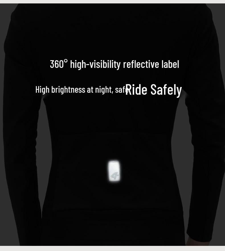Lampaida Women's Fleece Cycling Jacket - Warm, Windproof, for Autumn and Winter, 5-10° Riding.