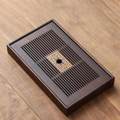 Bamboo , Drainage Type Plate, Tea Set Accessory, Serving Tray for Room