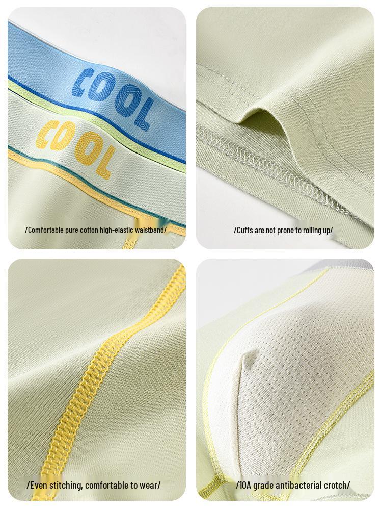 Pure Cotton Antibacterial Boxer Briefs for Adolescent Boys & Teenagers In Middle School