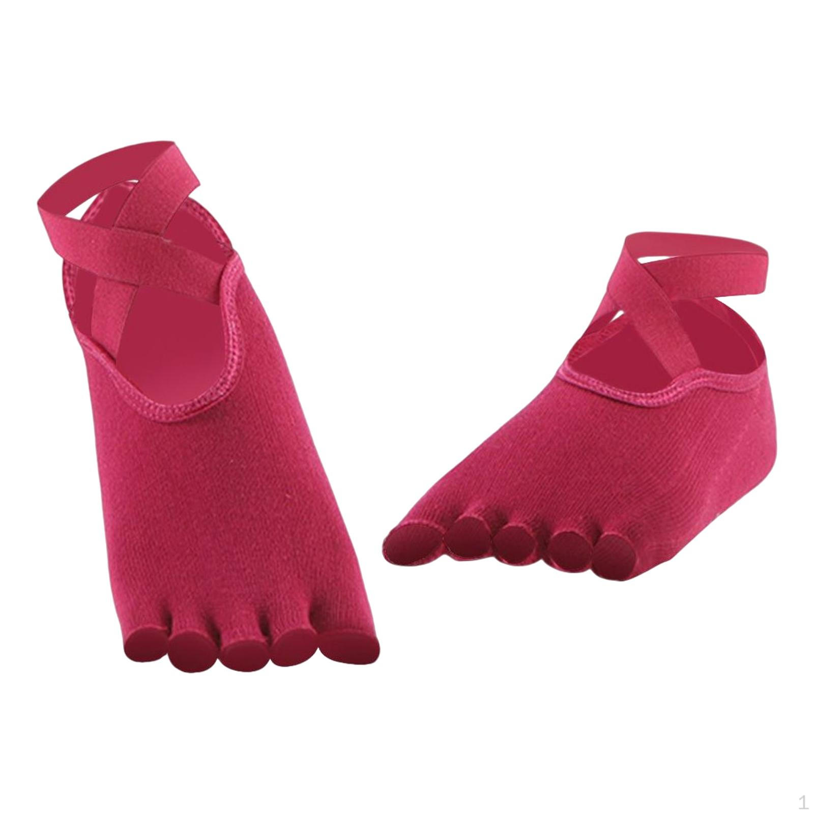 

Toeless Yoga Breathable for Workout Latin Ballet Dance Pilates червоний