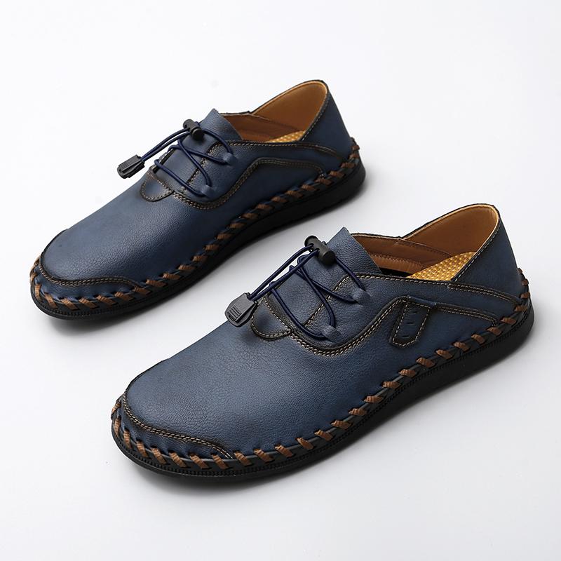 Mode Hot Sale Herrloafers Nya Handgjorda Läderskor Herr Casual Skor Bekväma Slip-on Flats Mockasiner Körskor Vandringsskor