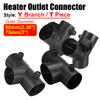 60 /75mm Y T Car Heater Air Vent Ducting Piece Exhaust Connector Dual Closable Open Regulatin For Webasto Diesel Parking Heate