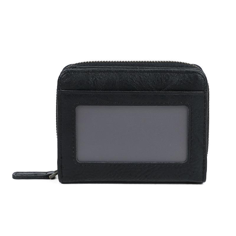 

Leather anti-theft brush organ bag, multi-functional large-capacity simple change bag card cover card bag wallet