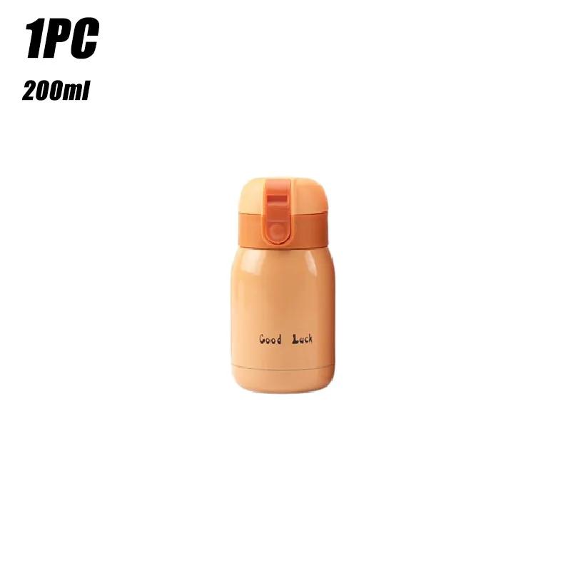 1-2PCS New Design Small Mini Pop-up Lid Portable Double Wall Insulated Stainless Steel Water Bottle For Kids