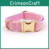 Haustier-Kettenhalsband Polyester Hundehalsband Nicht dehnbar Mit Eleganter Goldener Schnalle