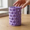 Cute 3D Printed Pencil Cup Hollow Desktop Storage Box Novelty Heart-shaped Pen Holder  Vanity Table