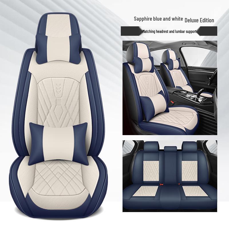 Universal Leather Car Seat Cushion: Durable, Full Wrap, All-Season Cover for Small Cars, SUVs, and Sedans