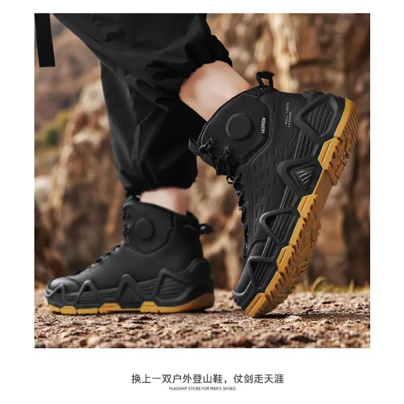 Outdoorowe buty turystyczne za kostkę, na każdą pogodę, męskie, antypoślizgowe, trwałe i oddychające buty do wędrówek i wspinaczki na każdą porę roku