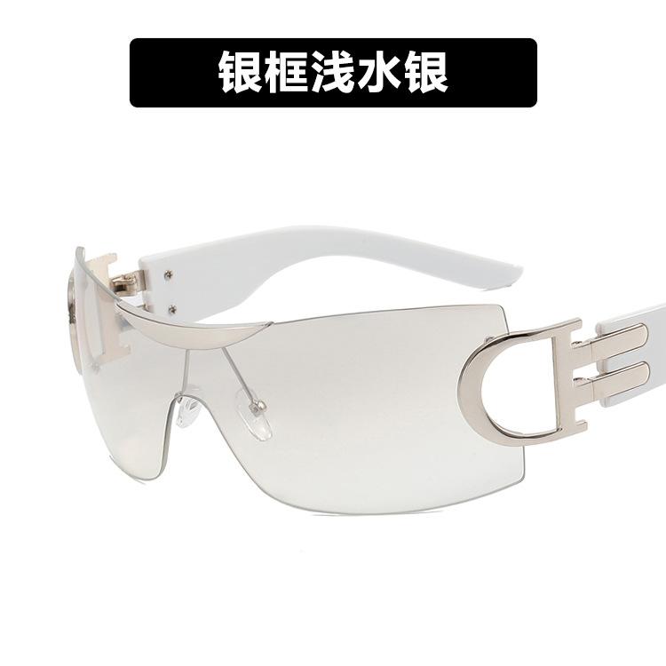 Large frame outdoor sunglasses new YK frameless future technology fashion sports personalized sunglasses