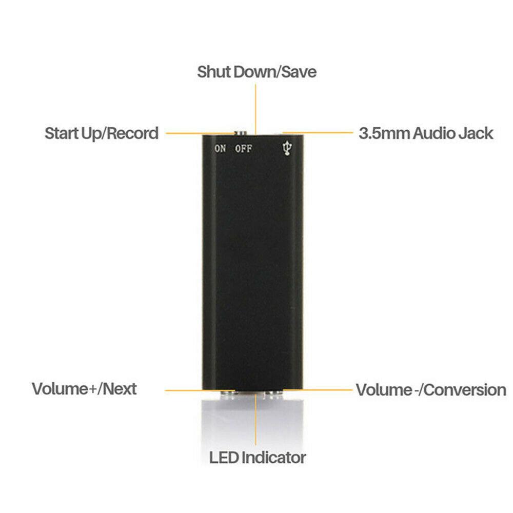 32GB Mini Activated Voice Recorder Espia Digtal Sound Record Voice-controlled 4-64G Dictaphone MP3 Player 6