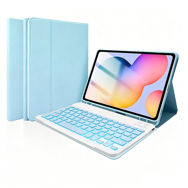 Samsung Tab A8 10.5” Tablet Case with Seven-Color Backlit Bluetooth Keyboard
