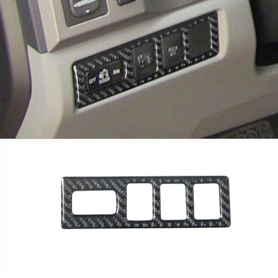2Pcs Carbon Fiber Side Dash Button Cover Trim Decor For Tundra 2007-2013