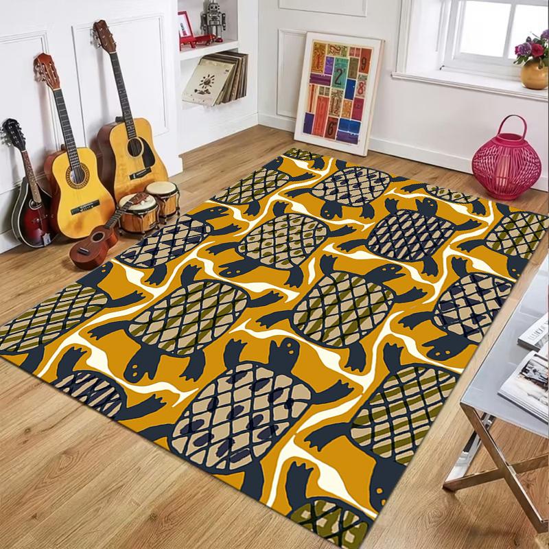 

Blue Fish Carpet Ethnic Style Nordic Style Carpet Indoor Bedroom Living Room Soft Decorative Door Mat Rug Bedroom Decor 50cm x 80cm
