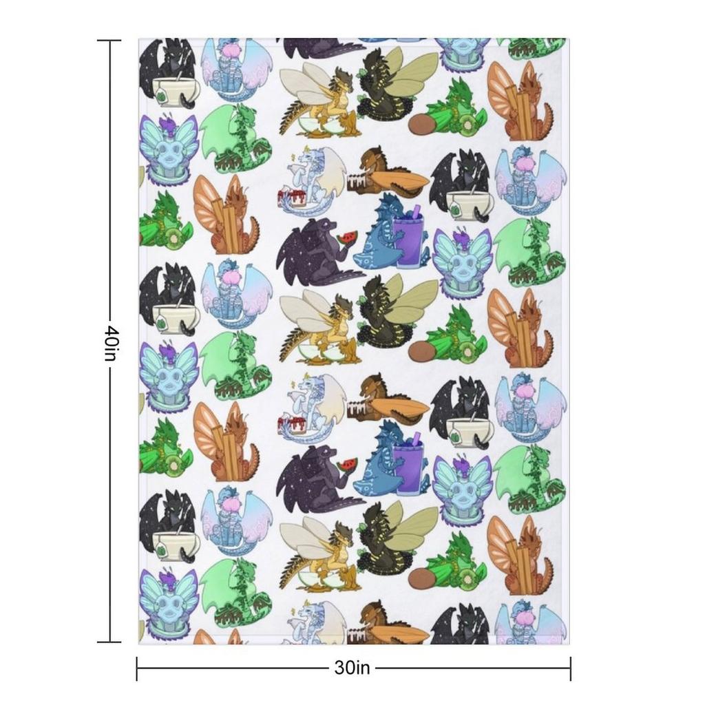 Wings of Fire with Foods Batch 2 Throw Blanket Kid'S Hair Giant Sofa Winter beds Blankets