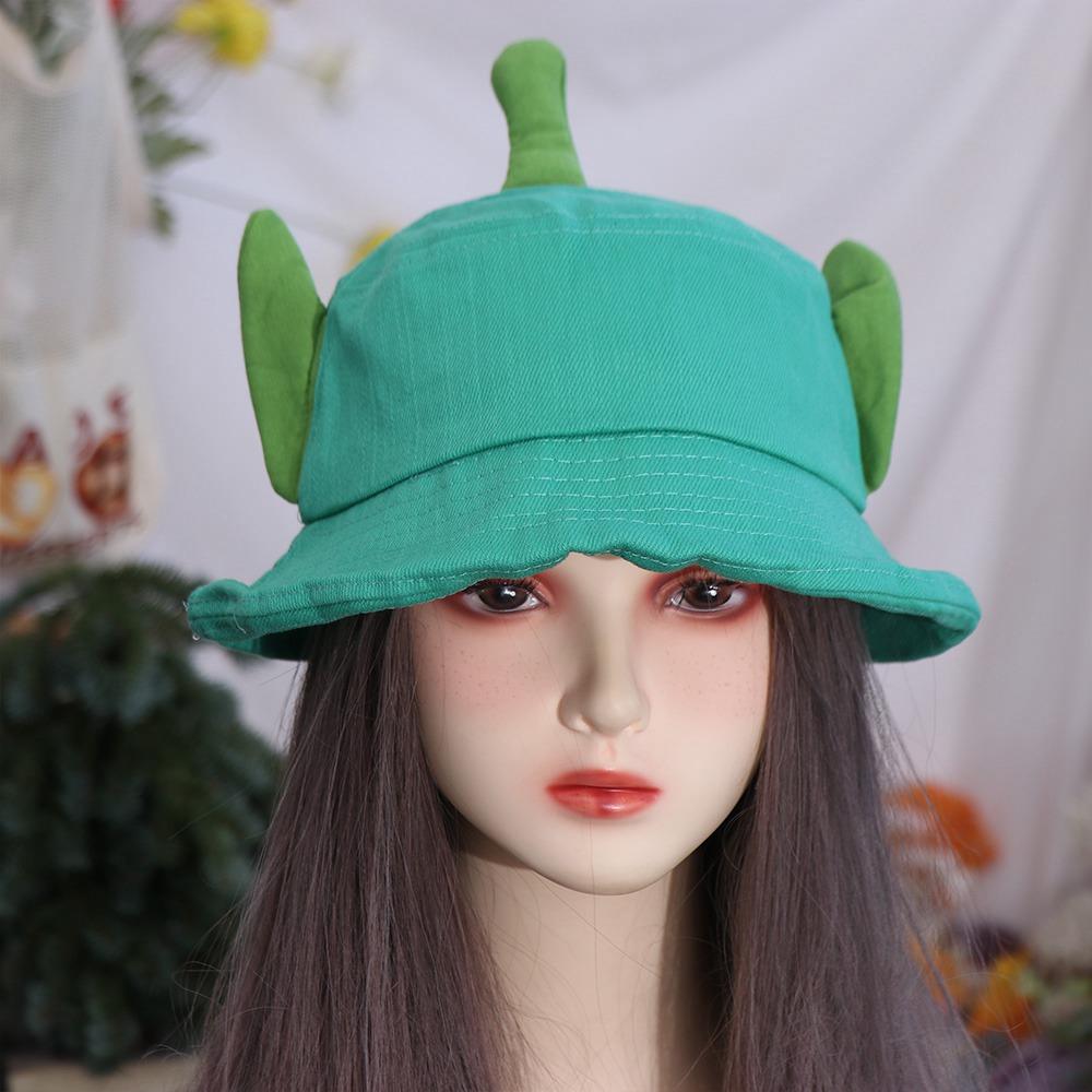 Foldable Three Eyes Bucket Hats Lightweight Cartoon  Sun Hat Fashion Big Ear Fisherman Hat  Outdoor