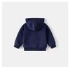 Kids' 2025 Hooded G Letter Zip-Up Jacket - Solid Color Korean Style Sweatshirt