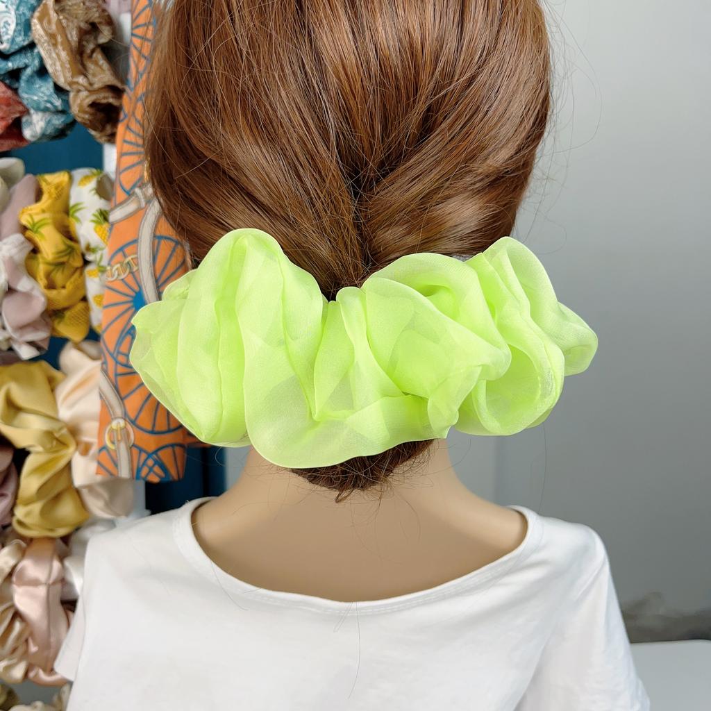 Neue Chiffon Oversize Scrunchies Elastische Haarbänder Frauen Mädchen Große Wolke Weicher Pferdeschwanzhalter Haargummis Haaraccessoires Mode