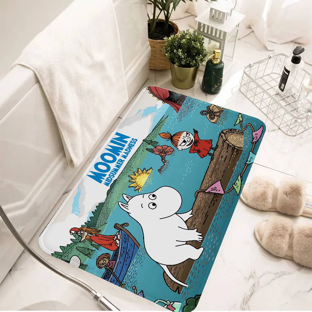 Retro Cute M-Moomins Cartoon Character Kitchen Mat Cheaper Anti-slip Modern Living Room Balcony Printed Modern Home Decor