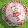 1pc rabbit ballerina Automatic Folding Umbrella, Heavy Duty 8 Rib Iron Frame,  Suitable for Travel, Daily Use, Birthday, Decor Gift m0104033