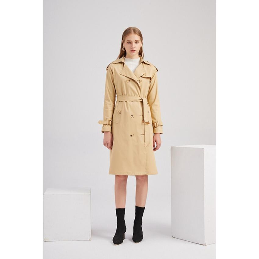 Compre New Women S Long Trench Coat Lace Up Waist Cotton Fashionable Jacket Barato Frete Grátis Avaliações Reais Com Fotos Joom New Women S Long Trench Coat Lace Up, Long Beige Trench Coat Women S
