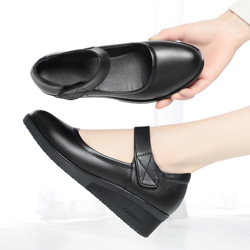 Fashion AIYUQI Mom Shoes Women Anti Slip Spring 2025 New Casual Genuine Leather Women Shoes Big Size 41 42 43 Wedge Women Shoes