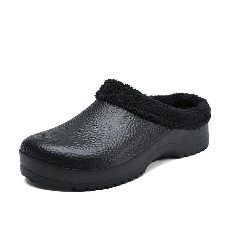 Heren Gesloten Teen Katoenen Pantoffels 2025: Warm, Antislip, Waterdicht, Dikke Zool voor Binnen/Buiten