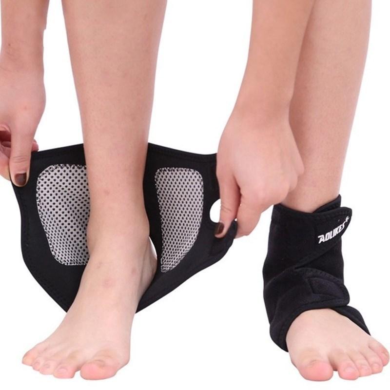 Durable And Safe 1Pair Self-Heating Warm Ankle Support Tourmaline Magnetic Therapy Ankle Massage Belt Pad Foot Health Care Protective Sprain Free size