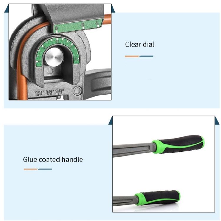 Professionelle Rohrbiegezange 1/4" 3/8" 1/2'' 5/16" 3-in-1 Rohrbieger 180°