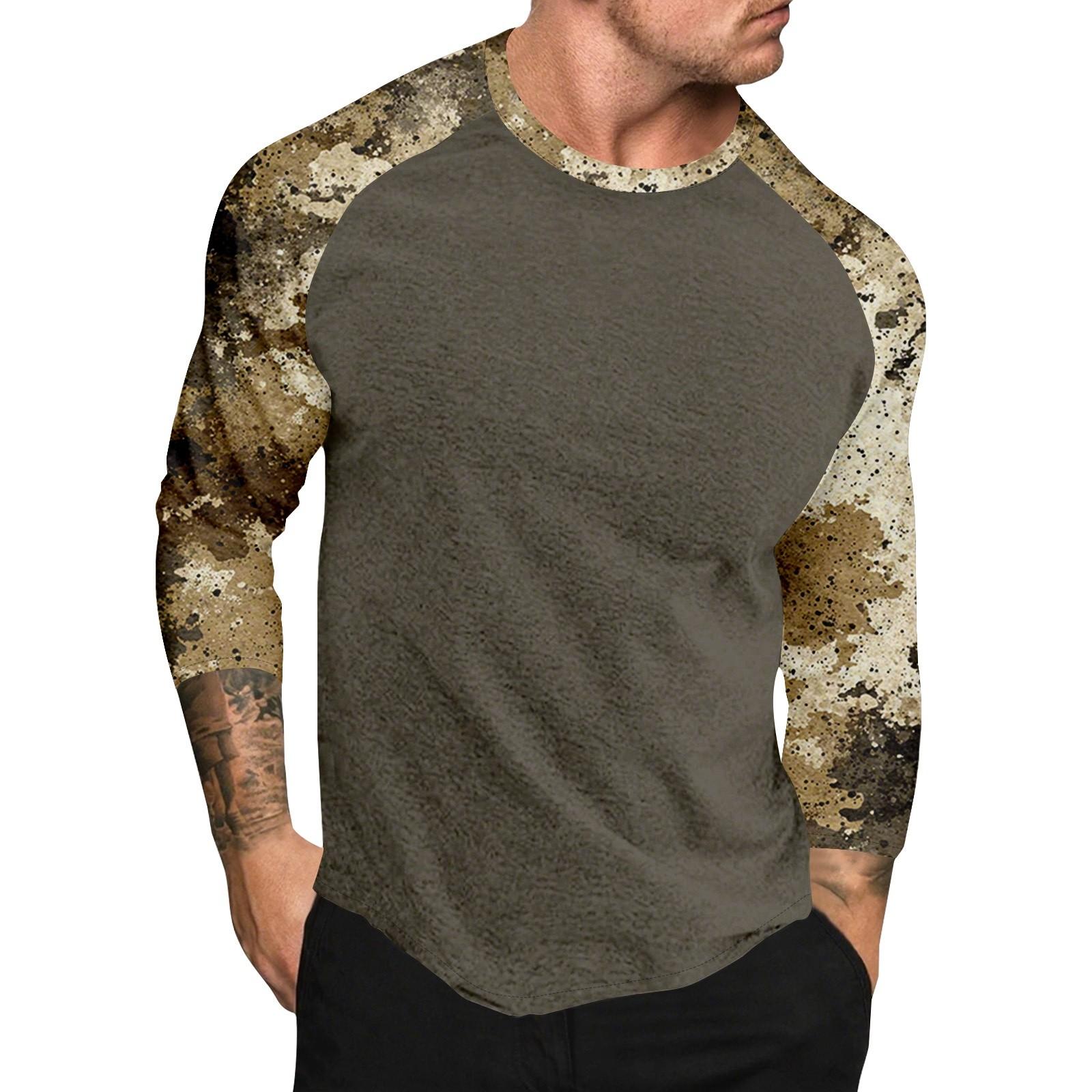 

Топ чоловічий з короткими рукавами реглан з принтом у камуфляжному стилі S хакі