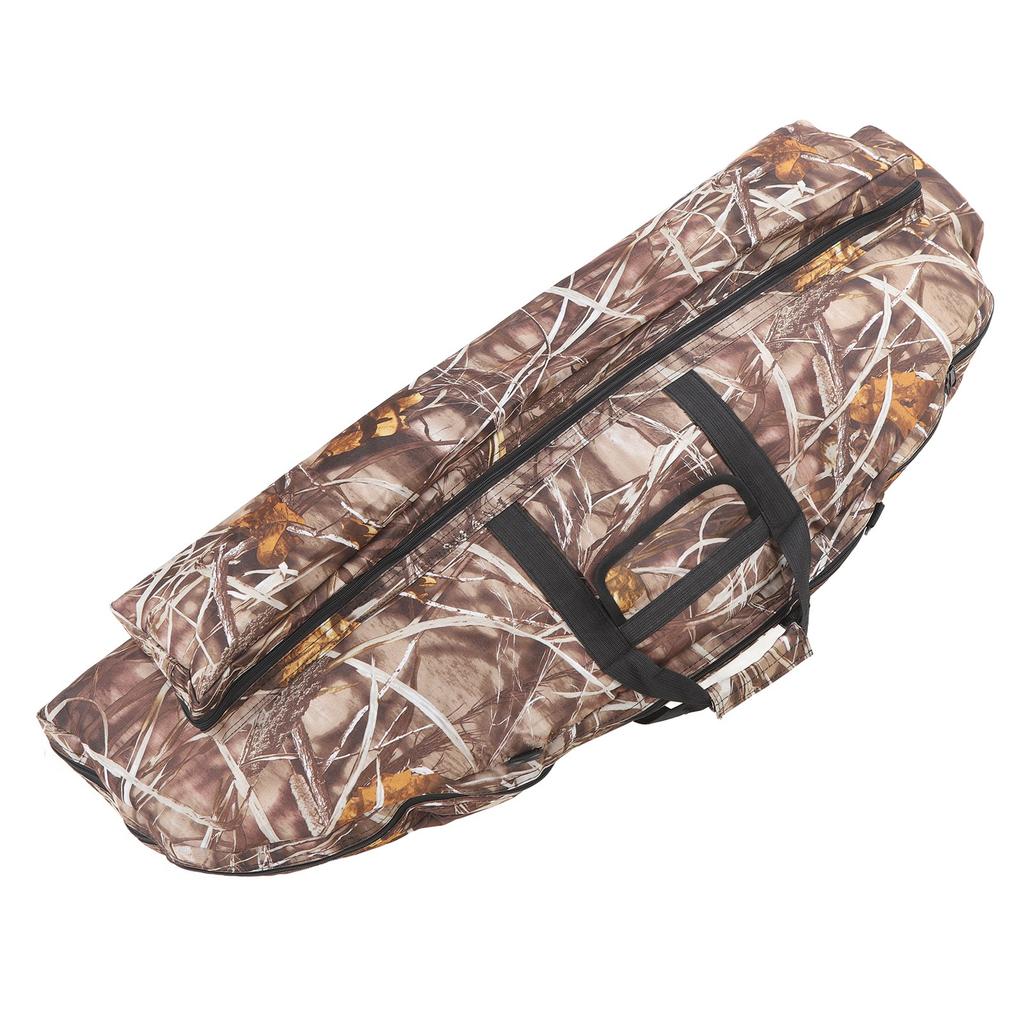 Compound Bow Bag Canvas Large Capacity Comfortable Grip Portable Bow Bag with Arrow Pocket for Outdoor 115cm Camouflage