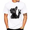 Glass French Bulldog Print Funny T Shirts Men Summer Top MaleS Cool Hip Hop T Shirt White Short Sleeve Casual Camisetas Hombre