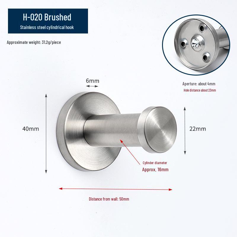 Stainless Steel Bathroom & Wardrobe Coat Hook