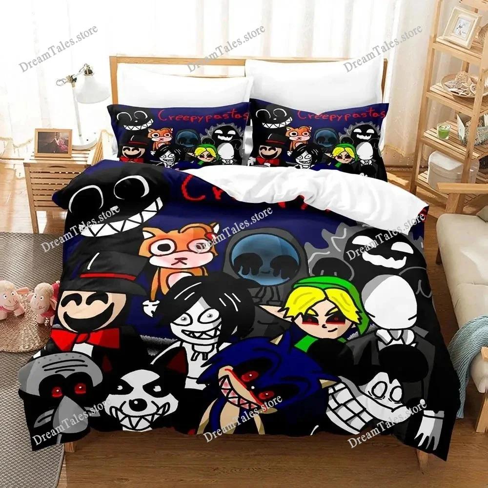New Jeff and Jane Creepypasta Bedding Sets Exquisite Bed Supplies Set Duvet Cover Comforter Set Bedding Set Luxury Birthday Gift